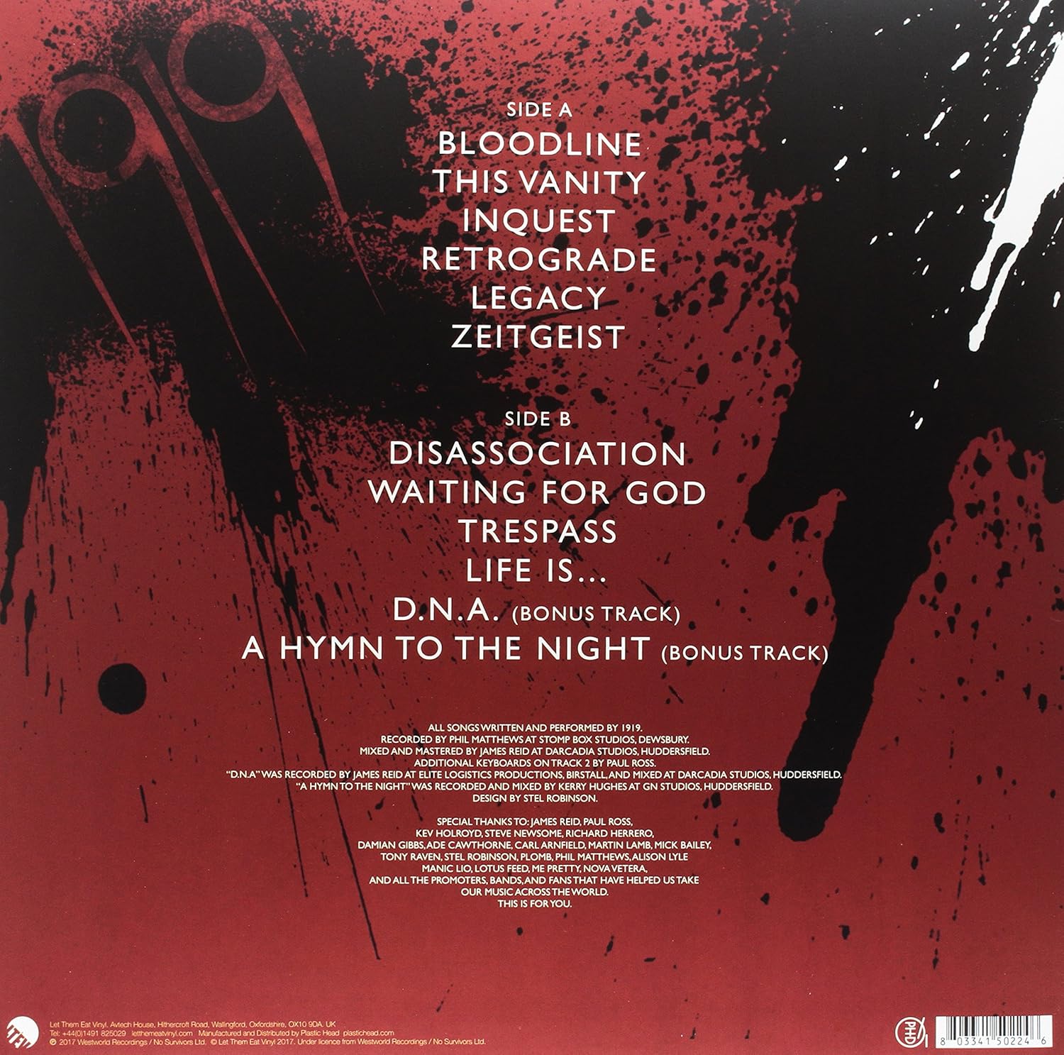 1919 - Bloodline (Red LP) - Image 2