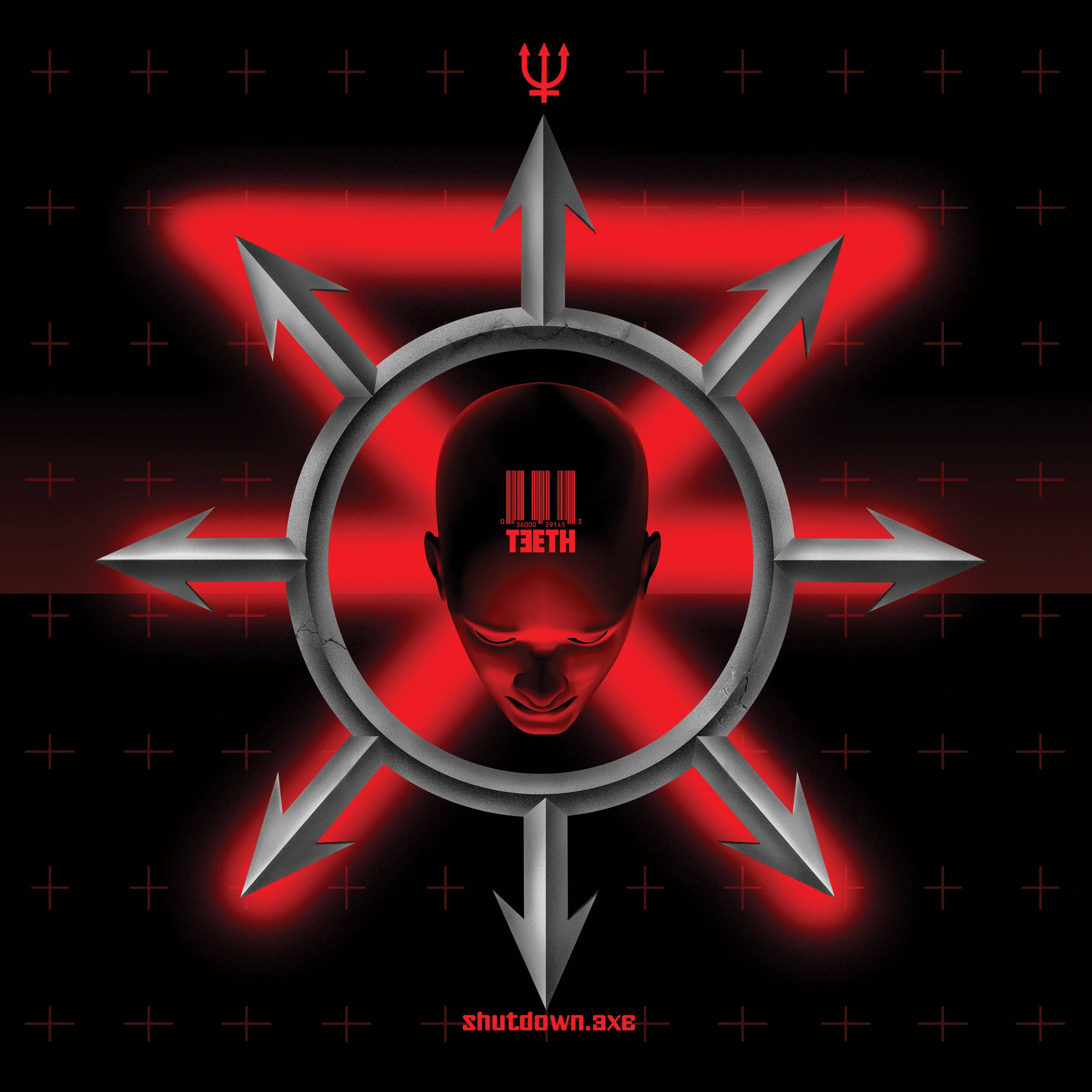 3Teeth - Shutdown.exe (Red-Silver Split Color Vinyl) - Image 3
