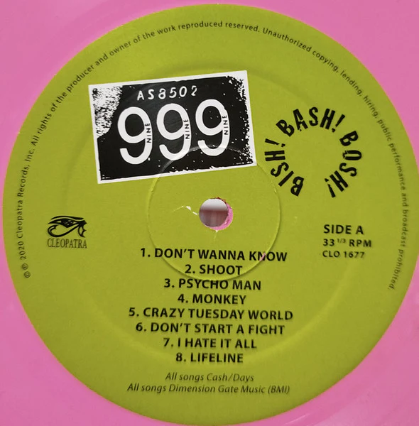 999 - Bish! Bash! Bosh! (Limited Edition Pink Vinyl) - Image 3