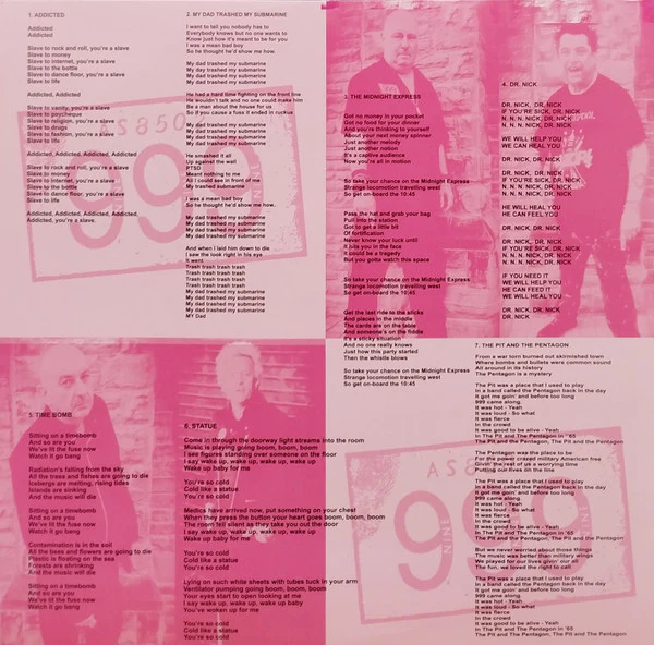 999 - Bish! Bash! Bosh! (Limited Edition Pink Vinyl) - Image 4
