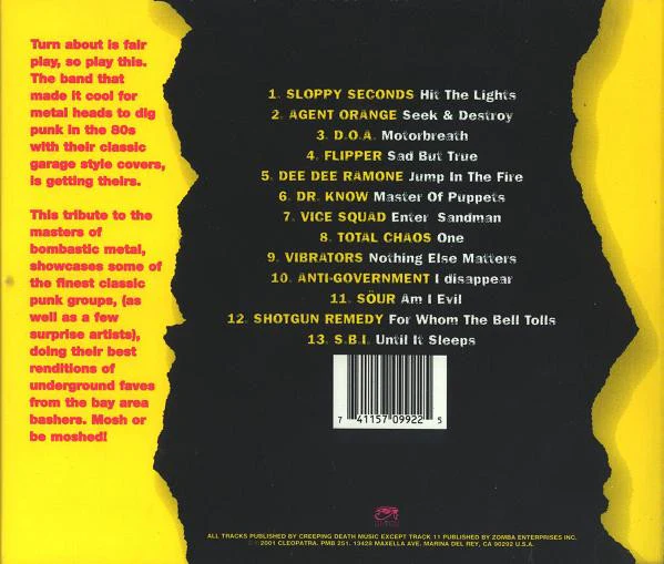 A Punk Tribute To Metallica (CD) - Image 2