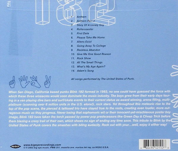 A Tribute To Blink 182 (CD) - Image 2