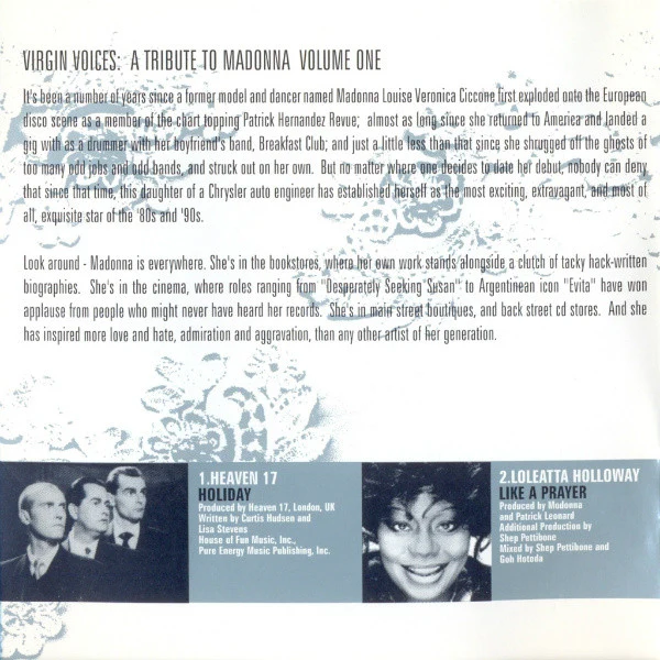 A Tribute To Madonna - Virgin Voices Volume One (CD) - Image 2