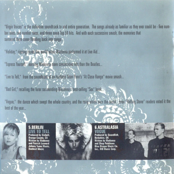 A Tribute To Madonna - Virgin Voices Volume One (CD) - Image 4