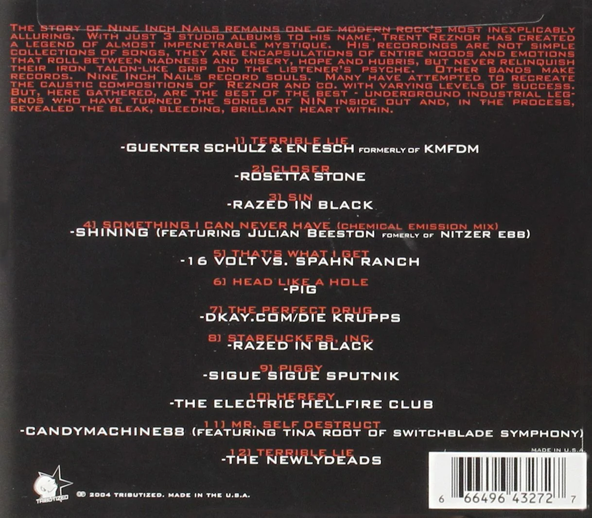 A Tribute To Nine Inch Nails (CD) - Image 2
