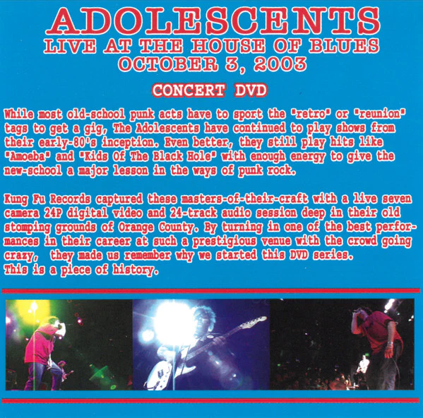 Adolescents - Live at the House of Blues (CD + DVD) - Image 2