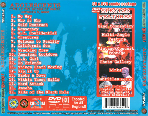 Adolescents - Live at the House of Blues (CD + DVD) - Image 3