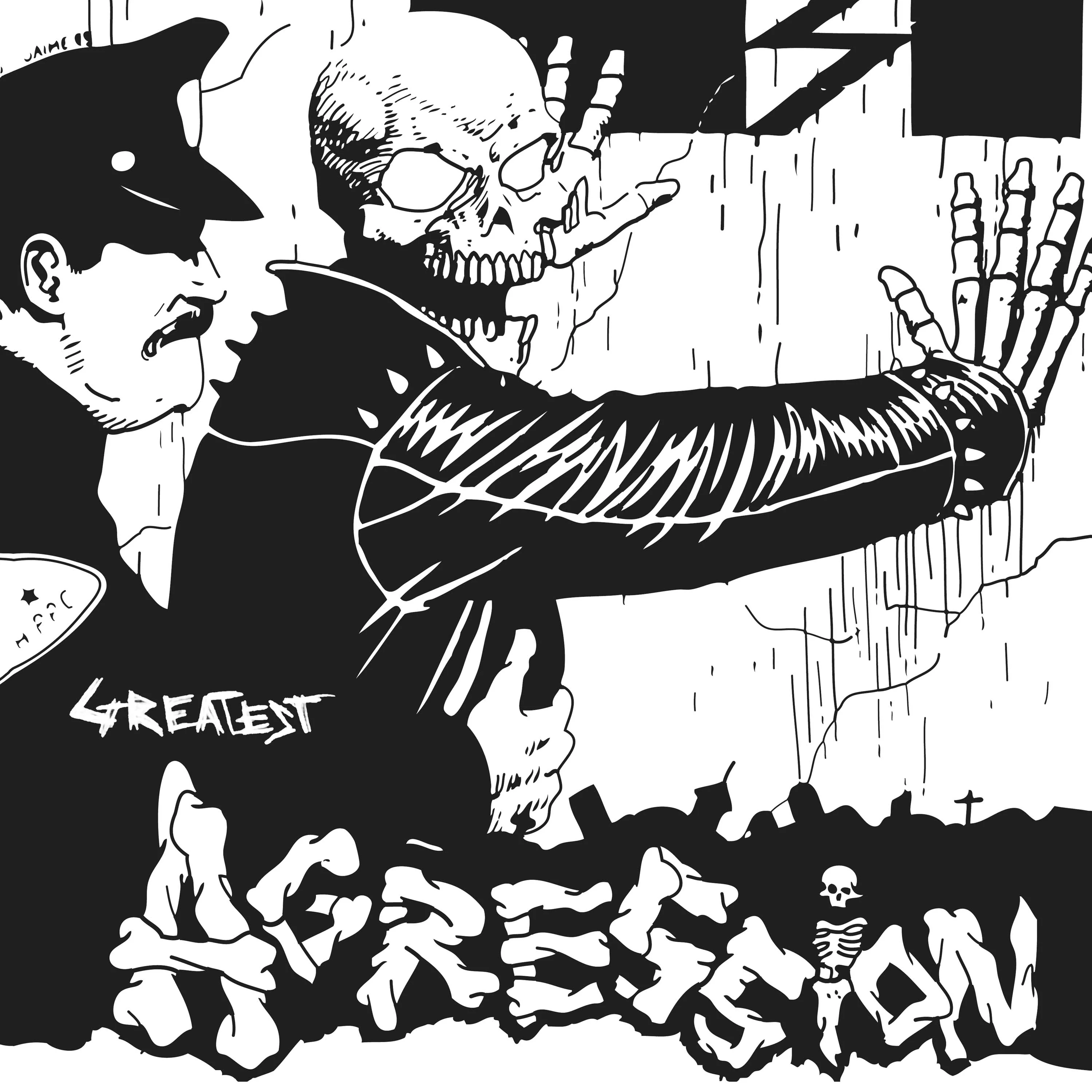 Agression - Greatest (Black-White Splatter Vinyl) - Image 3
