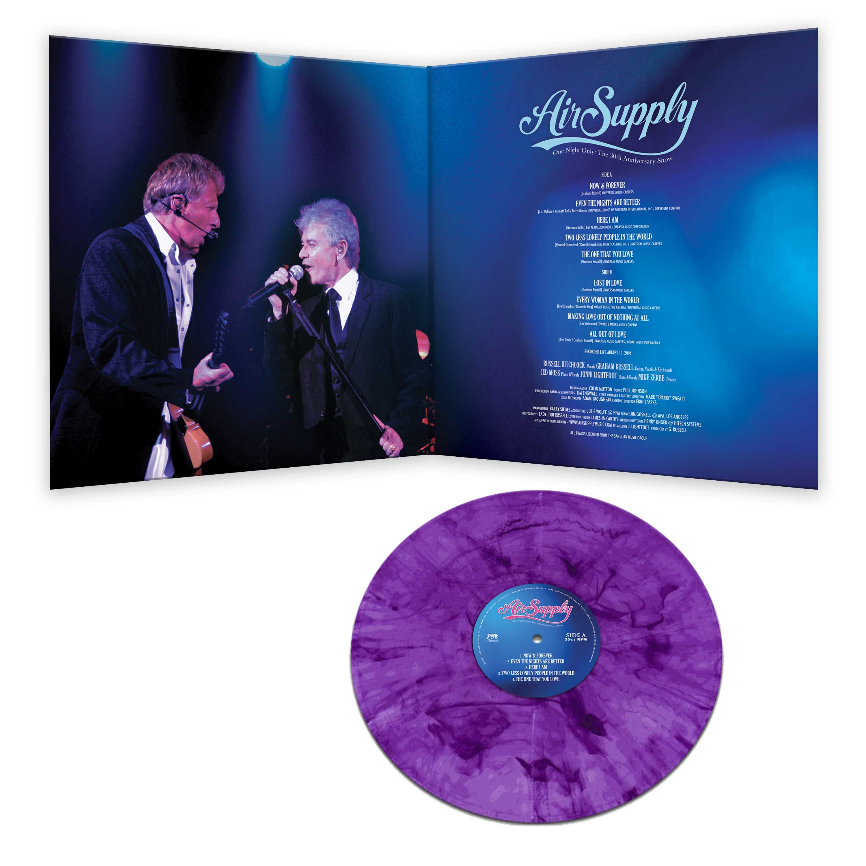Air Supply - One Night Only - The 30th Anniversary Show (Purple Marble Vinyl) - Image 2