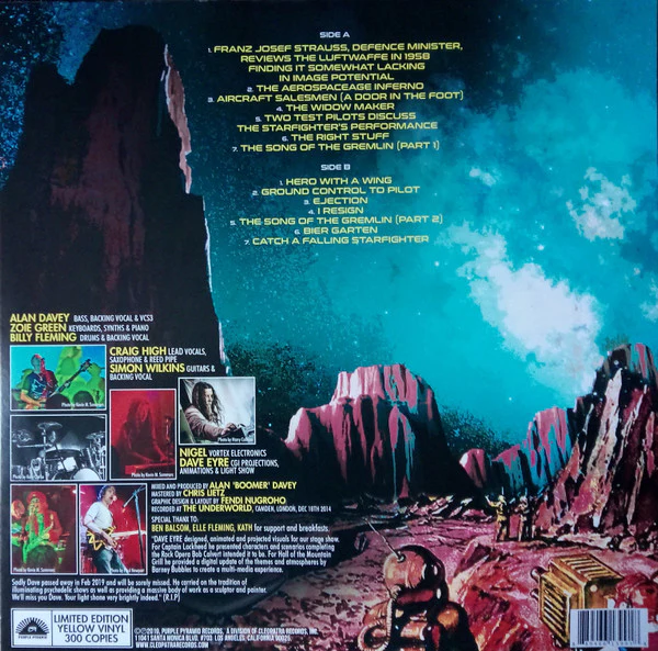 Alan Davey's Psychedelic Warlords - Captain Lockheed & The Starfighters Live (Limited Edition Yellow Vinyl) - Image 2