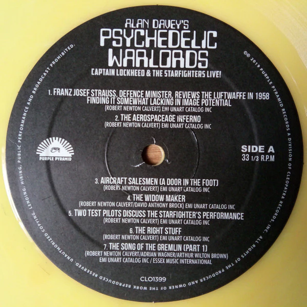 Alan Davey's Psychedelic Warlords - Captain Lockheed & The Starfighters Live (Limited Edition Yellow Vinyl) - Image 3