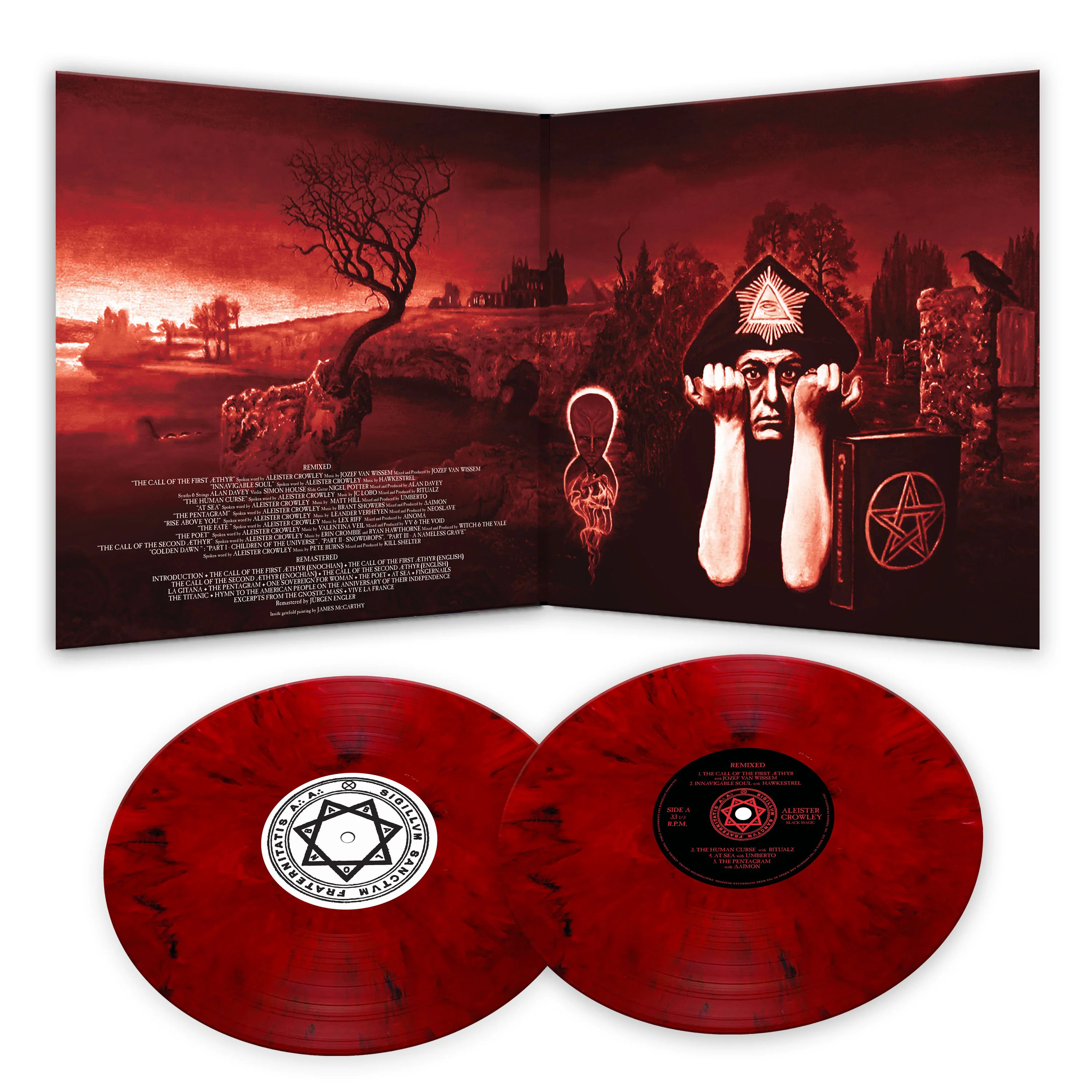 Aleister Crowley - Black Magic (Limited Edition Red Marble Double Vinyl) - Image 3