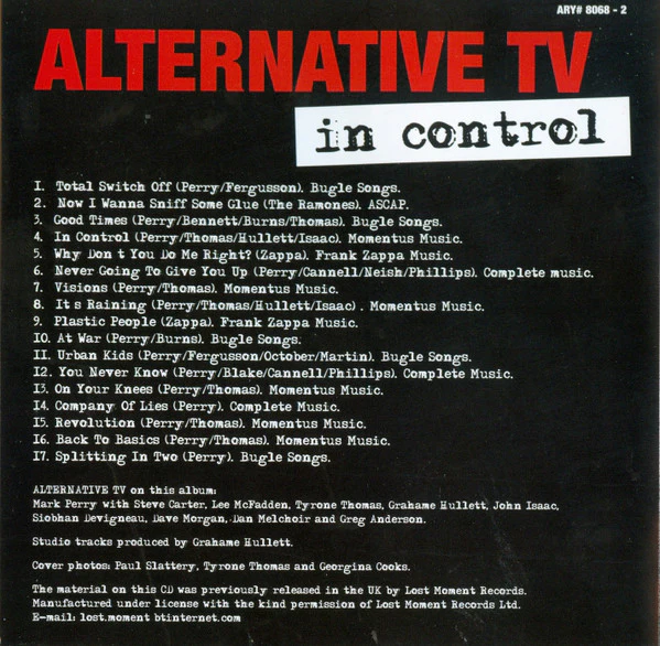 Alternative TV - In Control - The Best Of (CD) - Image 3