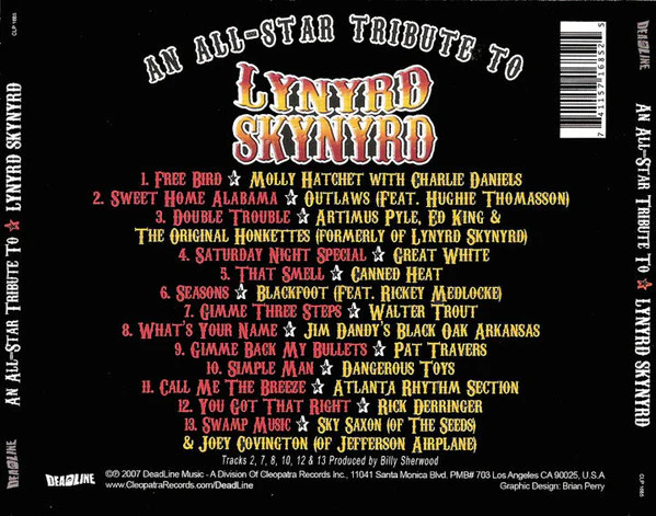 An All-Star Tribute To Lynyrd Skynyrd (CD) - Image 2