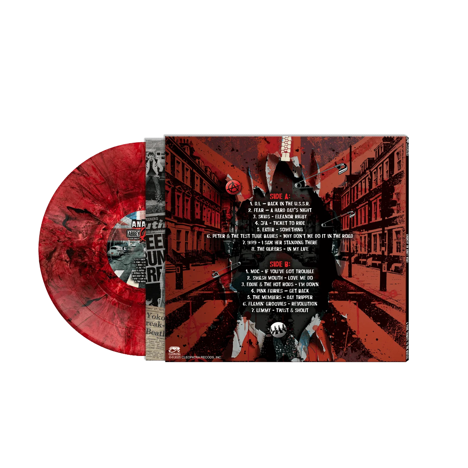 Anarchy On Abbey Road - A Punk Tribute to The Beatles (Red Marble Vinyl LP) - Image 2