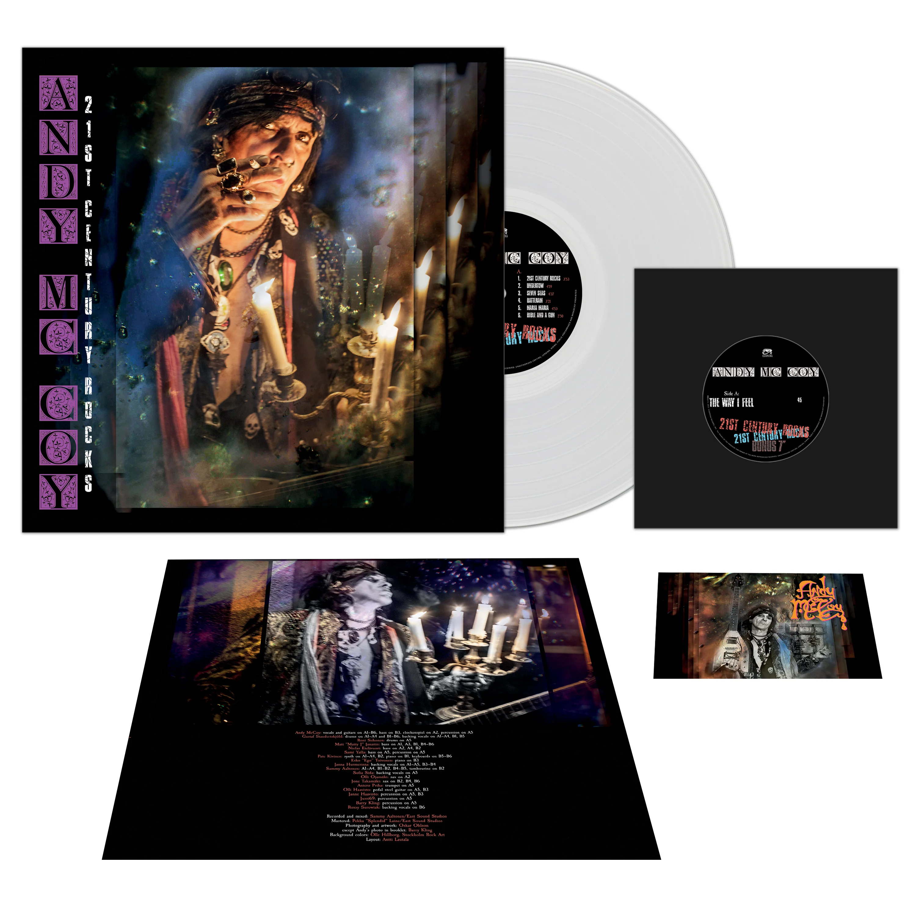 Andy McCoy - 21st Century Rocks (Clear Vinyl & 7" EP) - Image 4