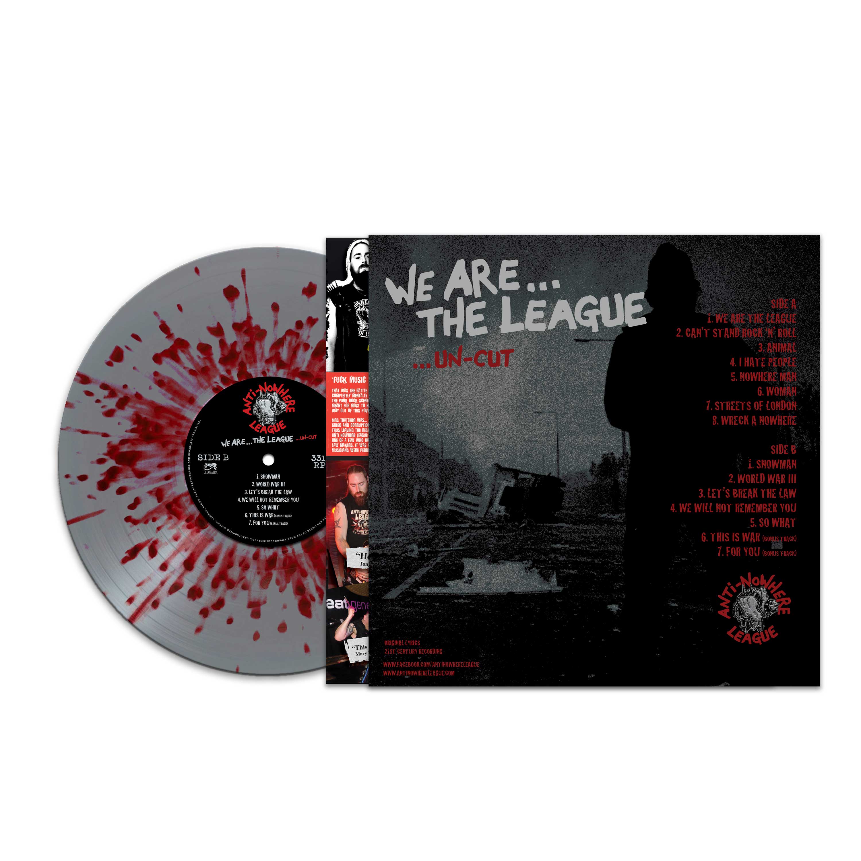 Anti-Nowhere League - We Are The League... Un-Cut (Silver-Red Splatter Vinyl) - Image 2