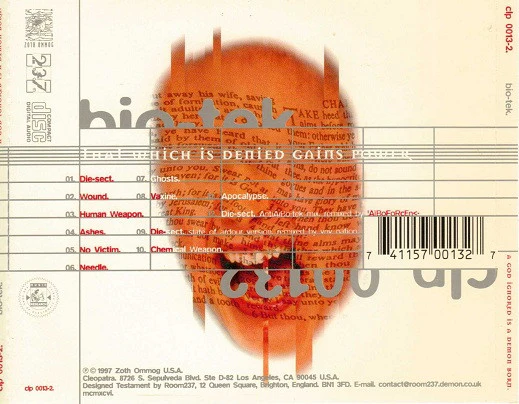 Bio-Tek - A God Ignored Is A Demon Born (CD) - Image 2