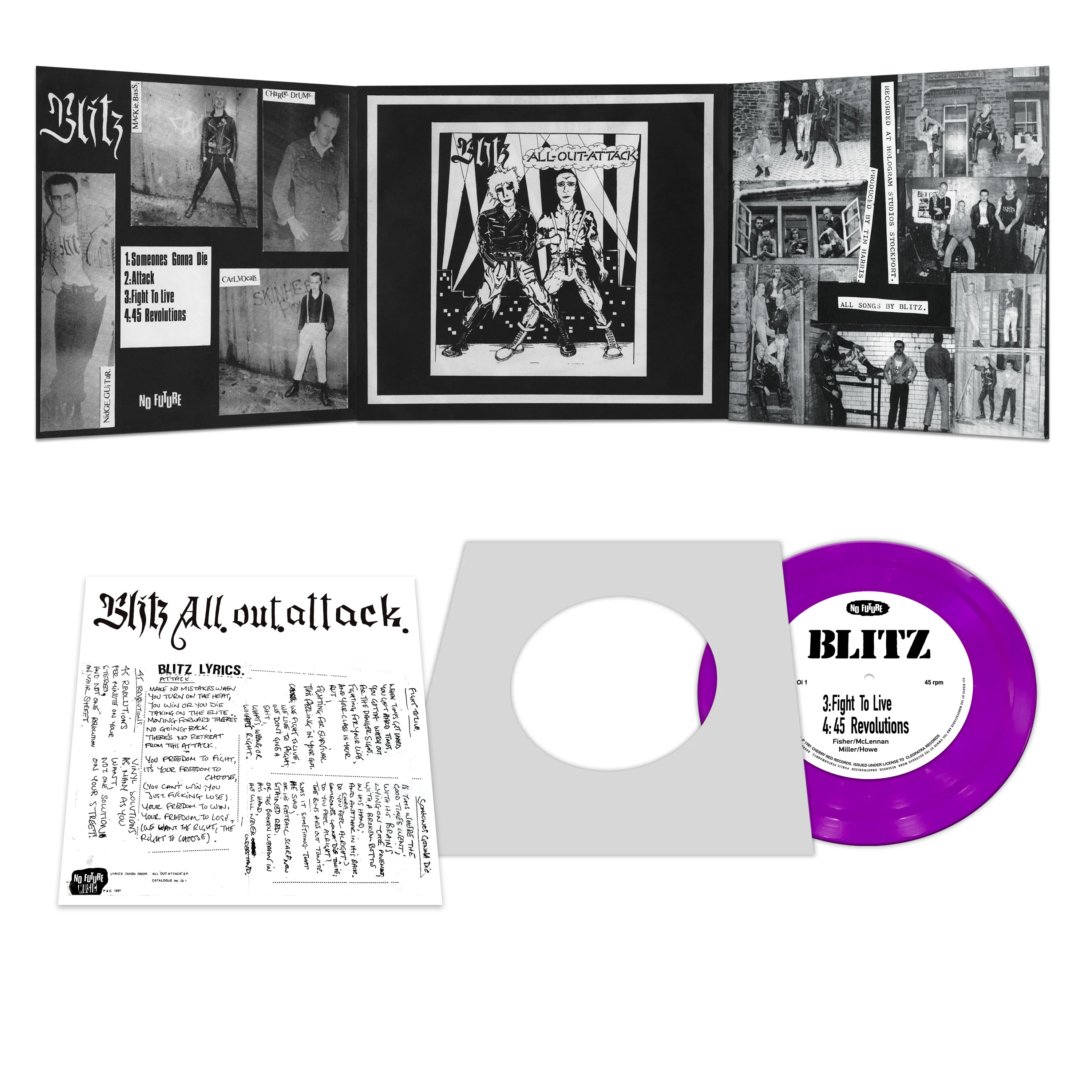 Blitz - All Out Attack (Purple 7" Vinyl) - Image 2