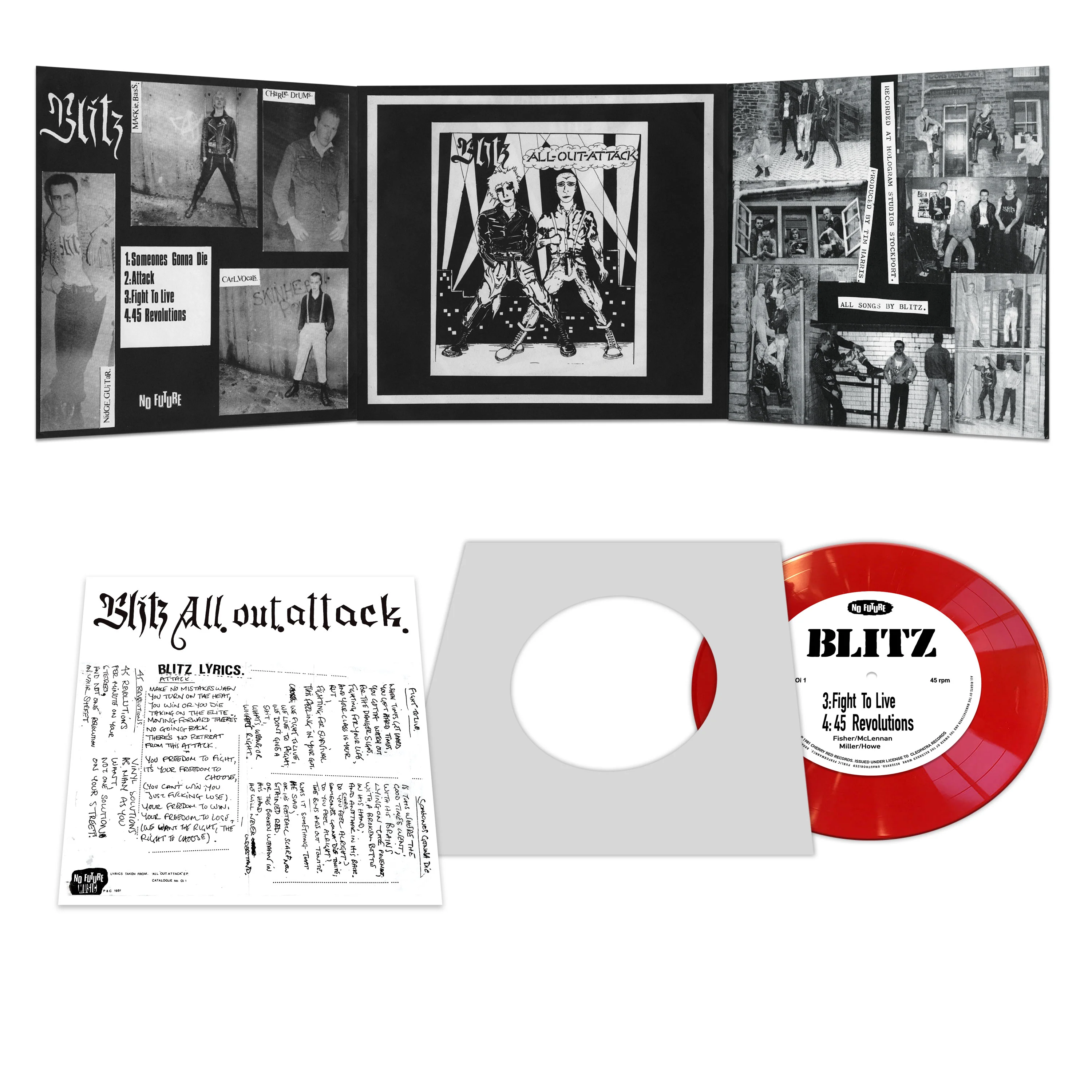 Blitz - All Out Attack (Red 7" Vinyl) - Image 2