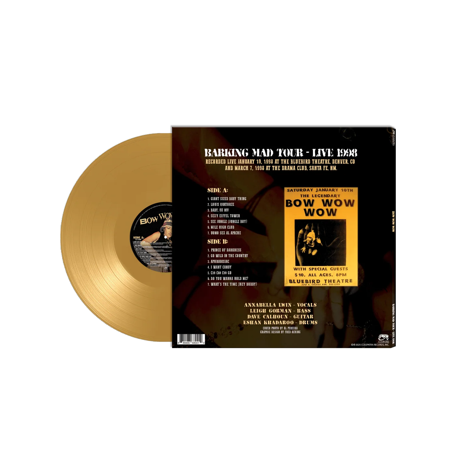 Bow Wow Wow - Barking Mad Tour - Live 1998 (Gold Vinyl LP) - Image 2