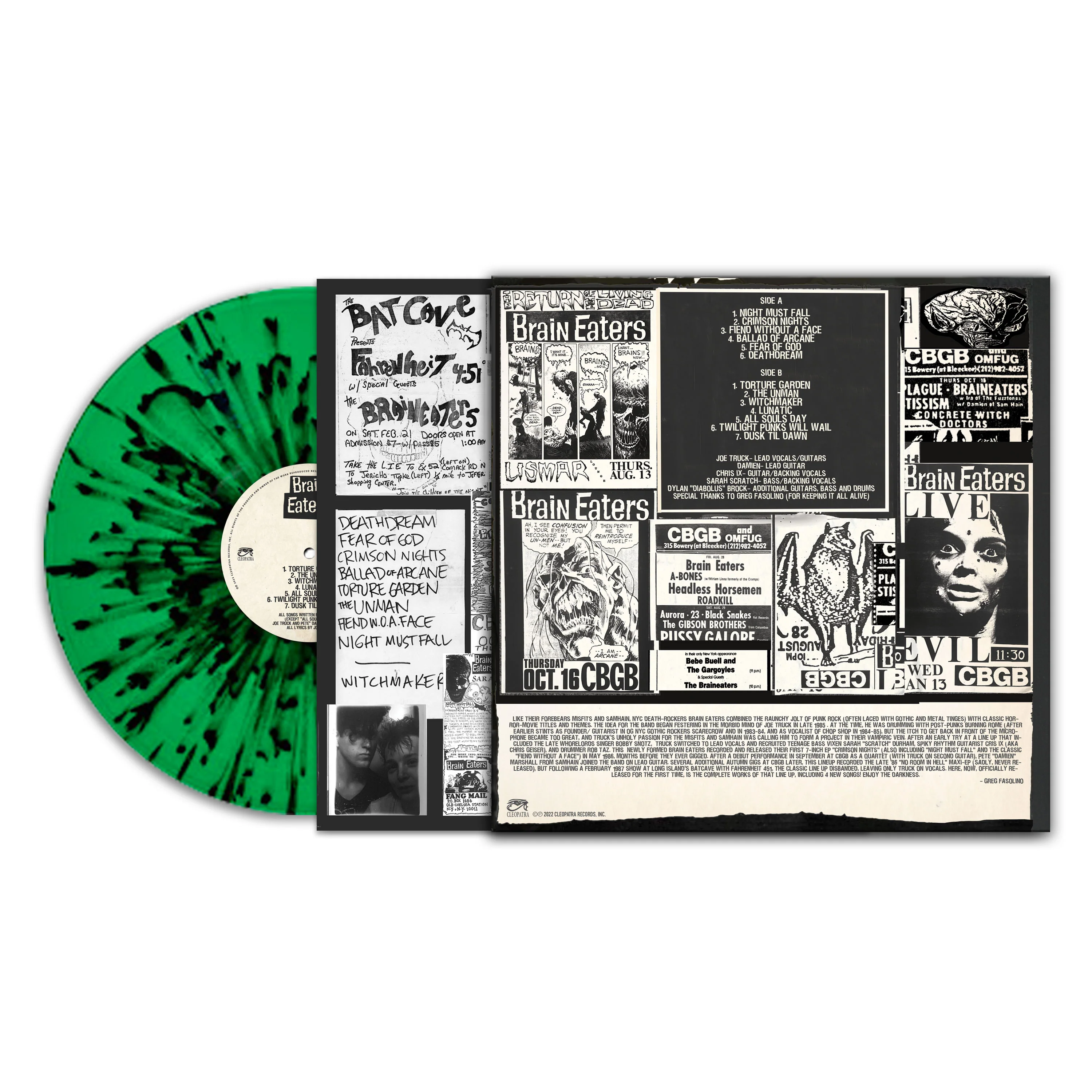Brain Eaters - Brain Eaters (Green-Black Splatter Vinyl) - Image 2