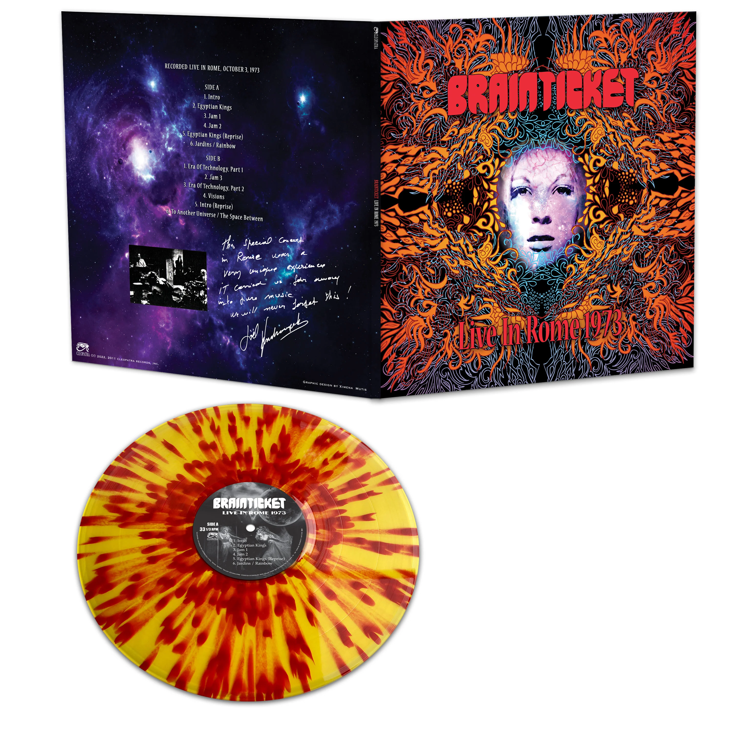 Brainticket - Live In Rome 1973 (Red-Yellow Splatter Vinyl) - Image 2