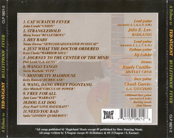 Bulletproof Fever - A Tribute To Ted Nugent (CD) - Image 2