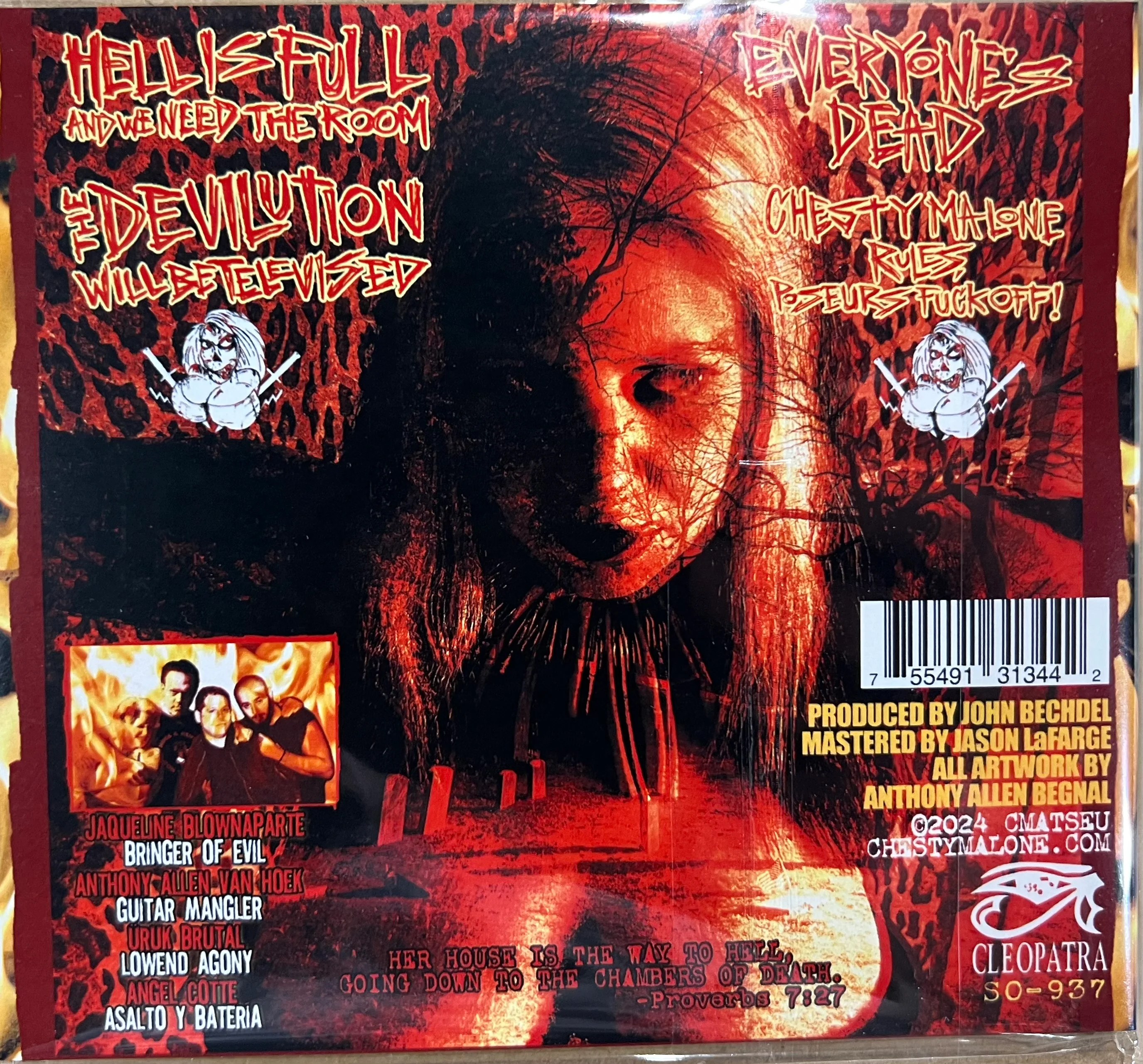 Chesty Malone and the Slice 'Em Ups - Hell is Full and We Need the Room (CD) - Image 2