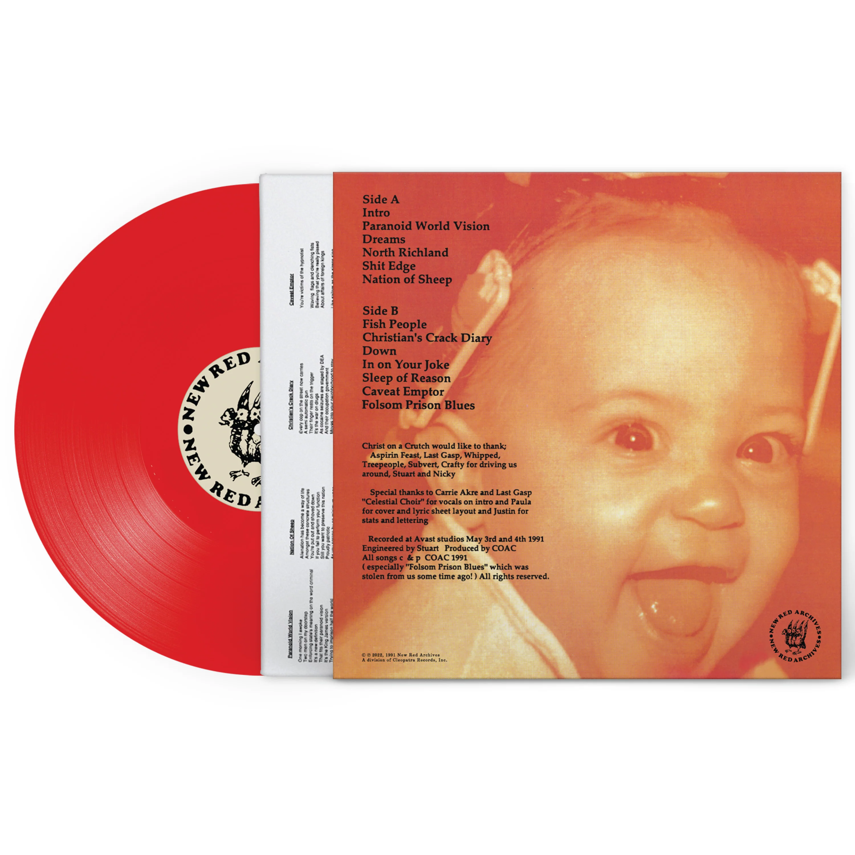 Christ On A Crutch - Crime Pays When Pigs Die (Red Vinyl) - Image 2
