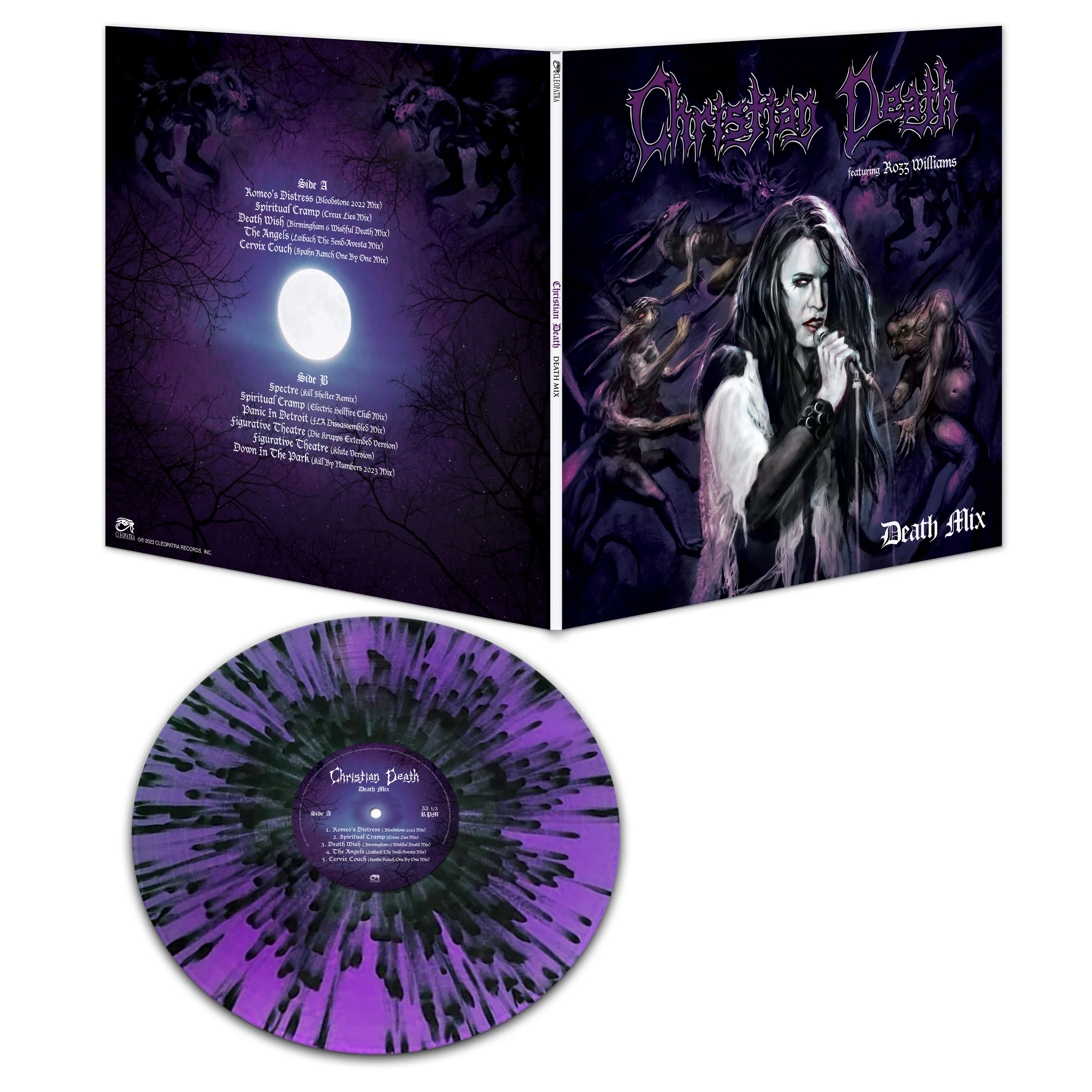 Christian Death Feat. Rozz Williams - Death Mix (Purple-Black Splatter Vinyl) - Image 2