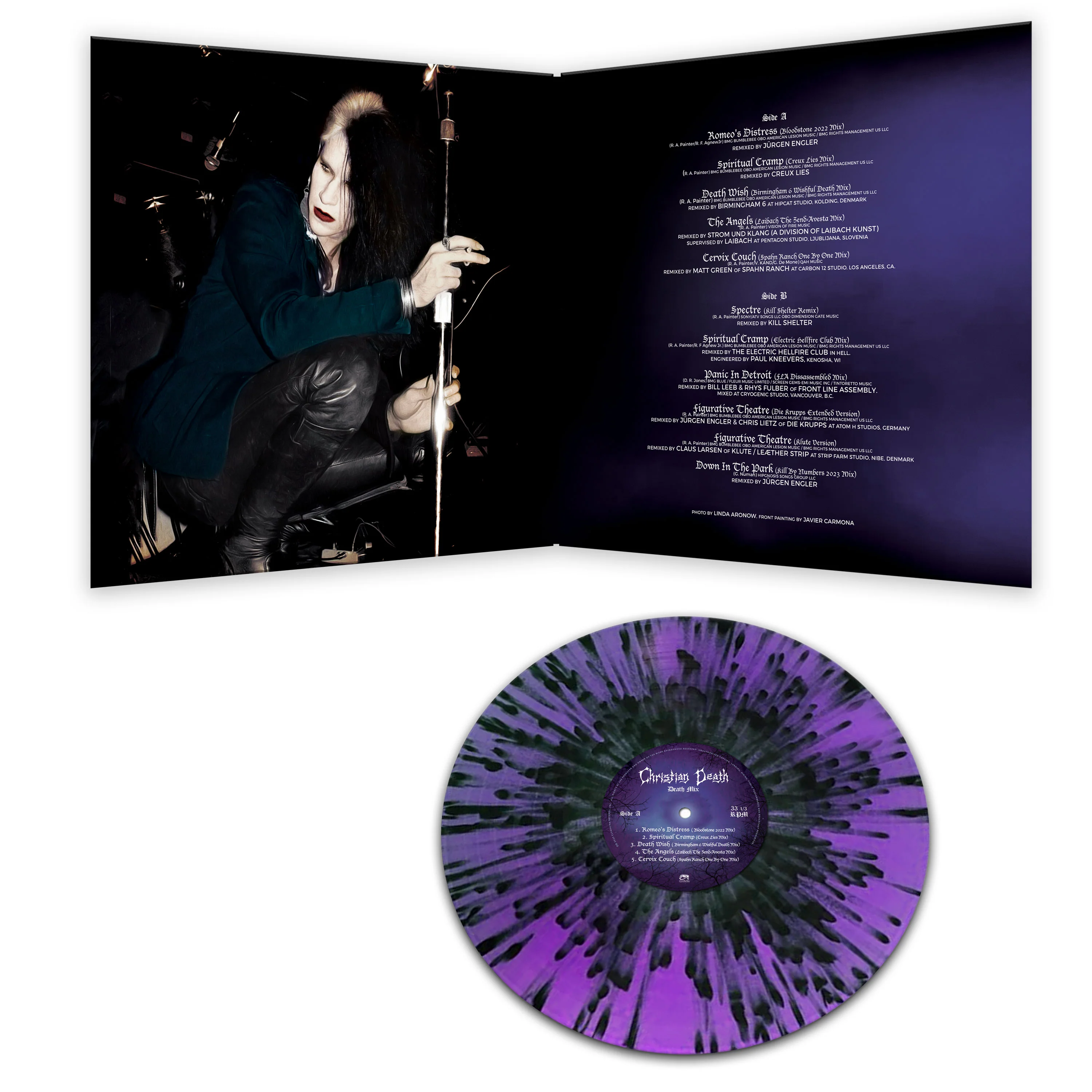 Christian Death Feat. Rozz Williams - Death Mix (Purple-Black Splatter Vinyl) - Image 3