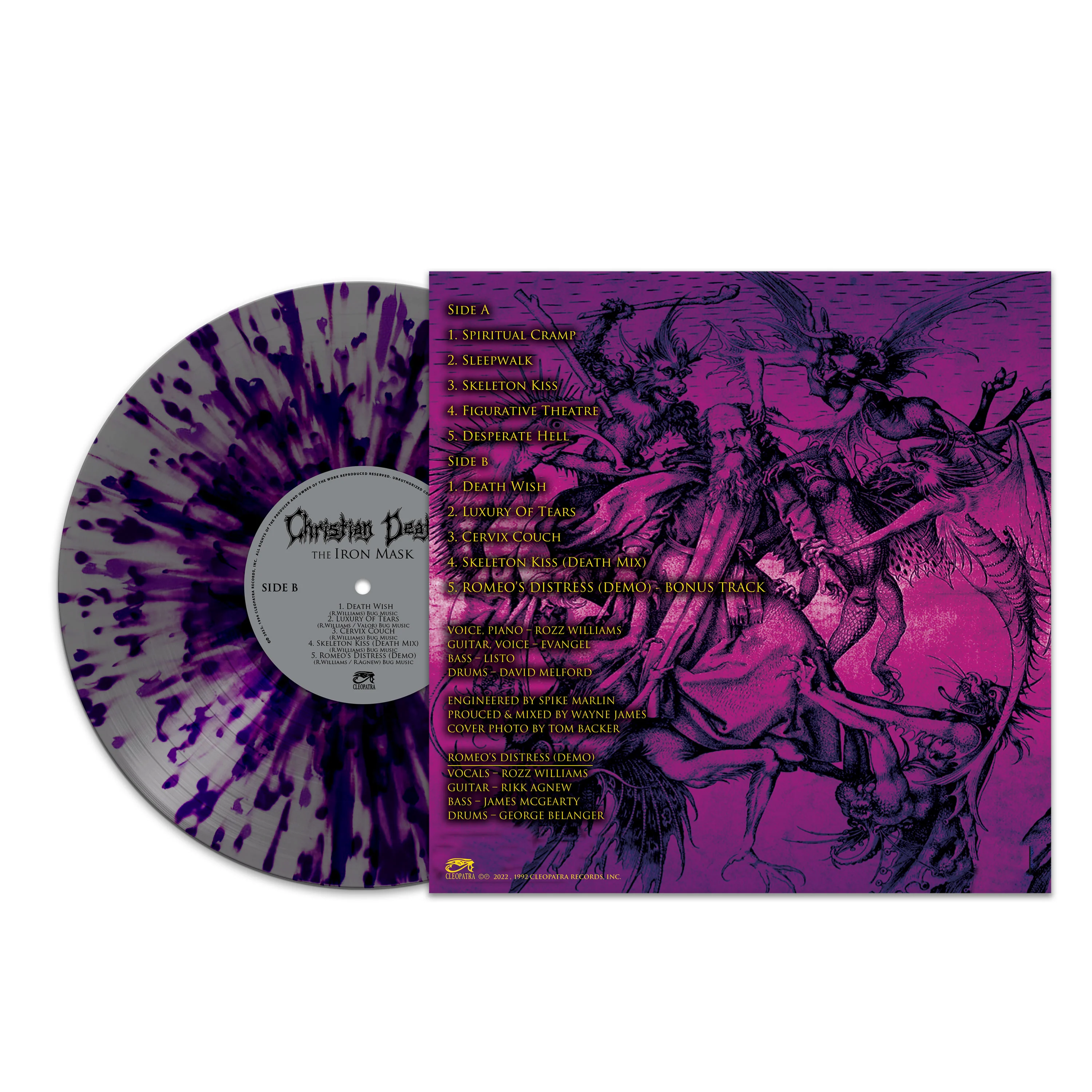 Christian Death - The Iron Mask (Silver-Purple Splatter Vinyl) - Image 2