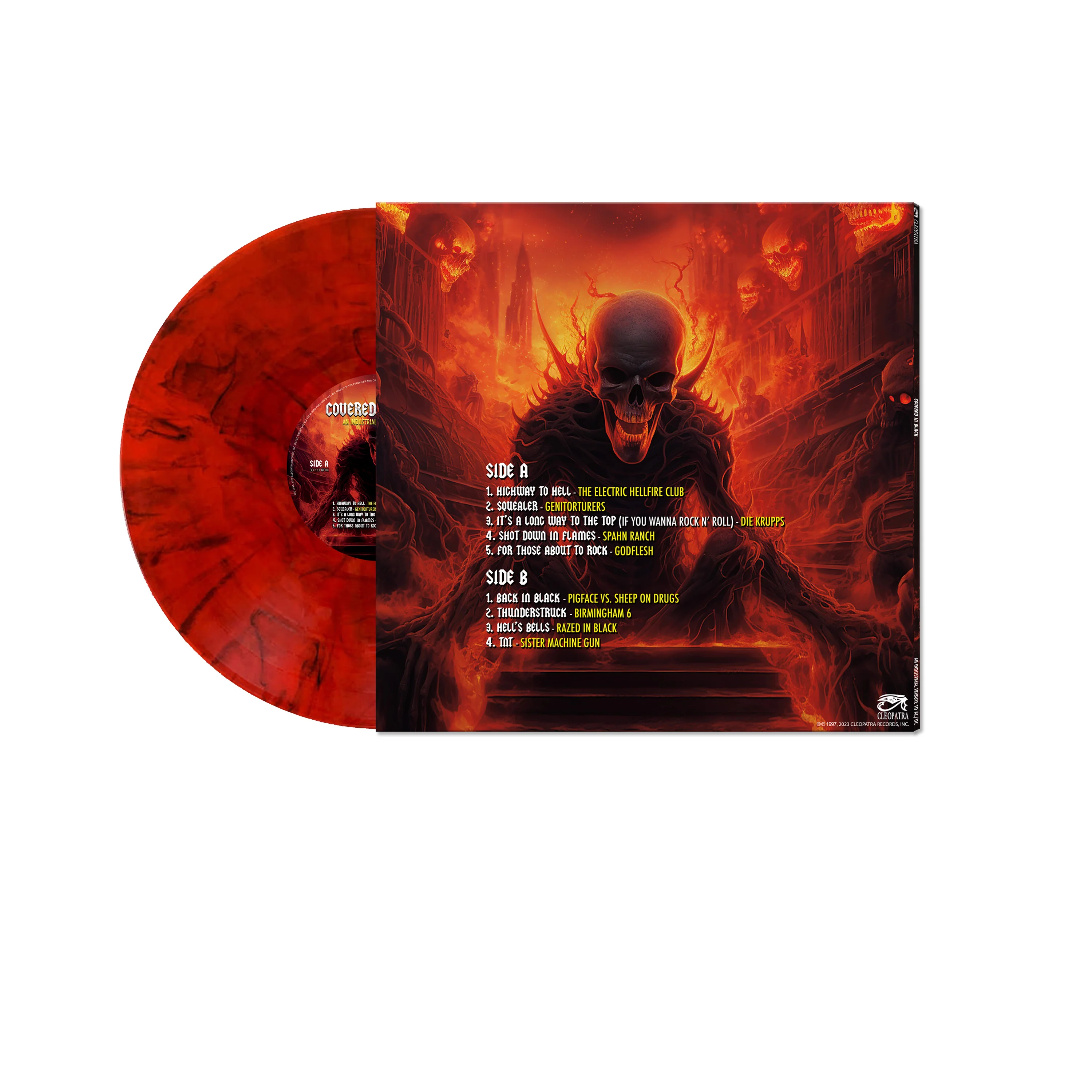 Covered In Black - An Industrial Tribute To AC/DC (Red Marble Vinyl) - Image 2