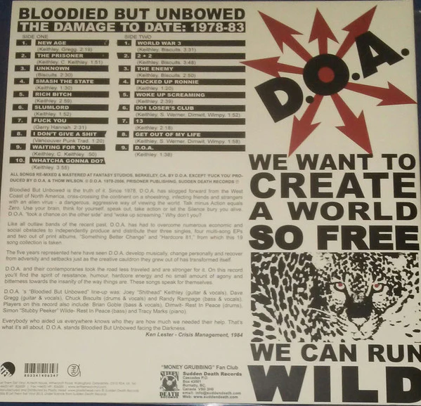 D.O.A. - Bloodied But Unbowed (Limited Edition Red LP) - Image 2