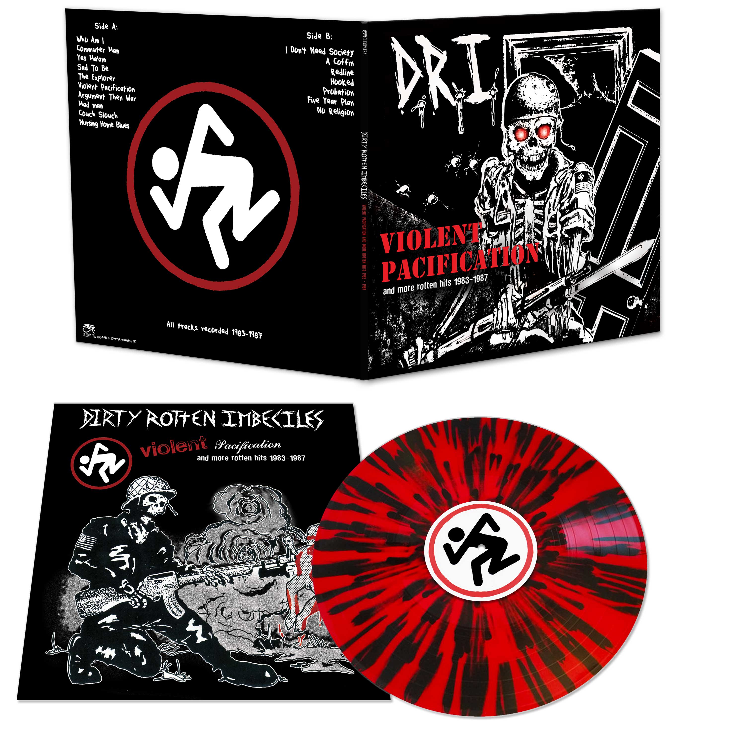 D.R.I. - Violent Pacifications and More Hits 1983-1987 (Red-Black Splatter Vinyl) - Image 2