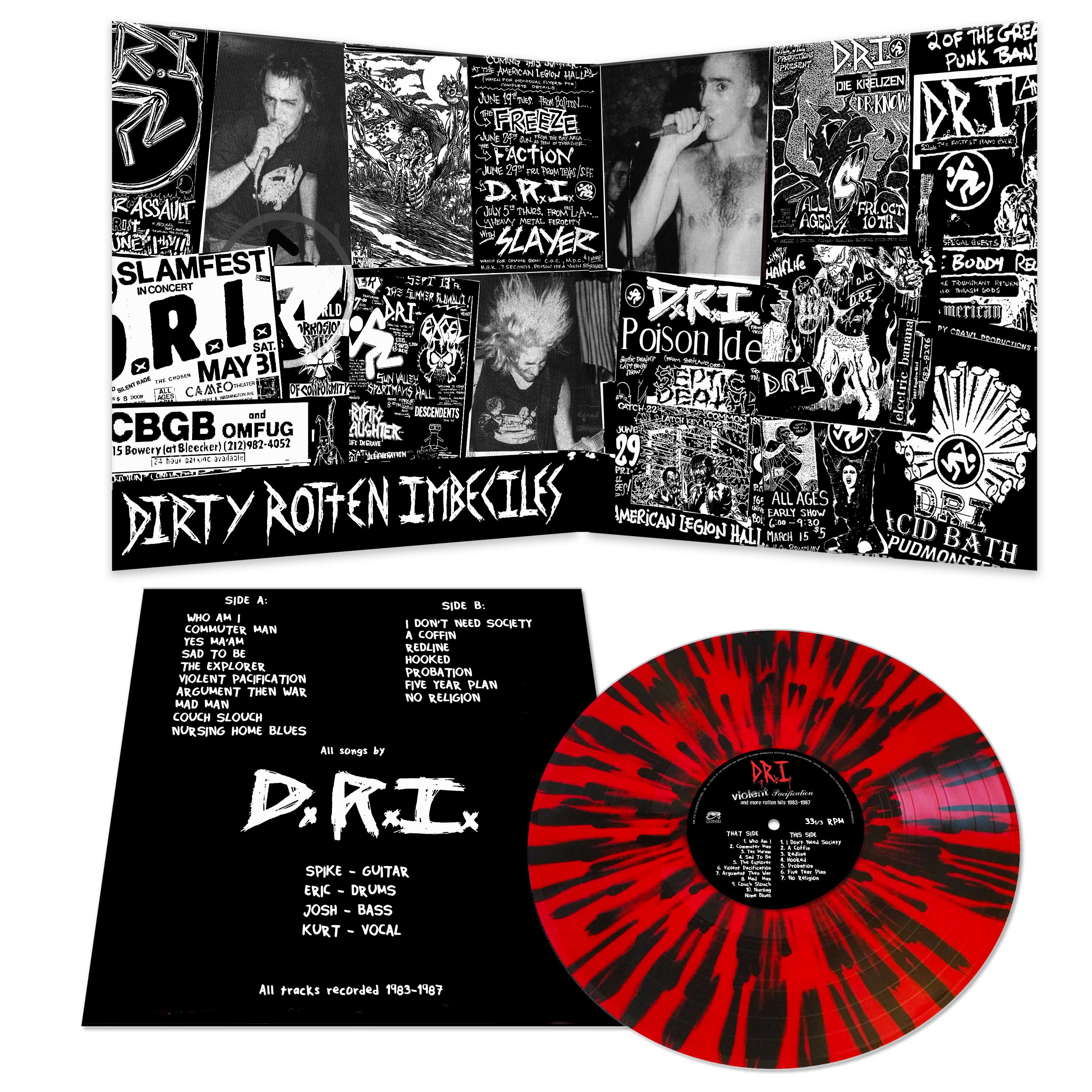 D.R.I. - Violent Pacifications and More Hits 1983-1987 (Red-Black Splatter Vinyl) - Image 3
