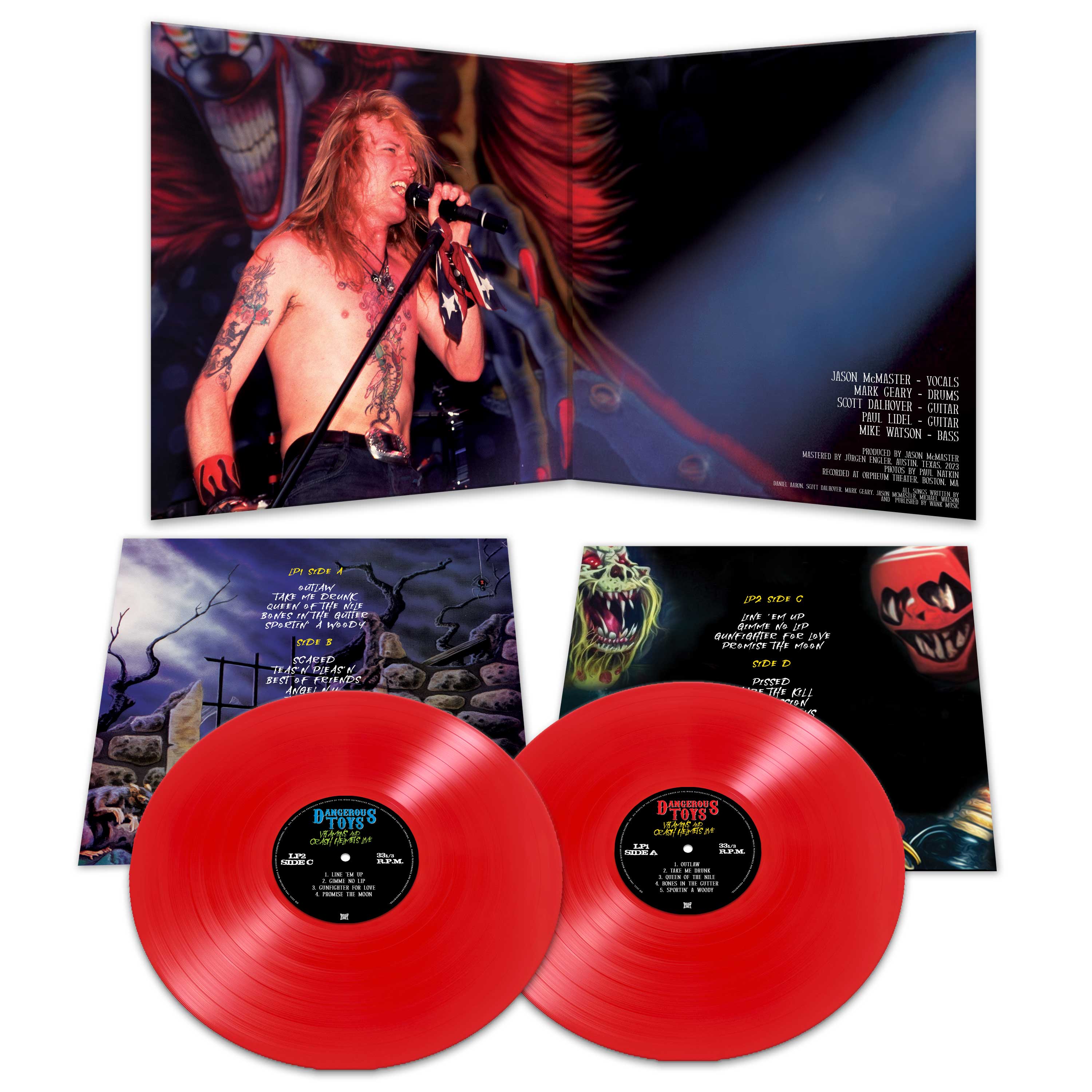 Dangerous Toys - Vitamins & Crash Helmets Live (Limited Edition Gatefold Red Double Vinyl) - Image 3