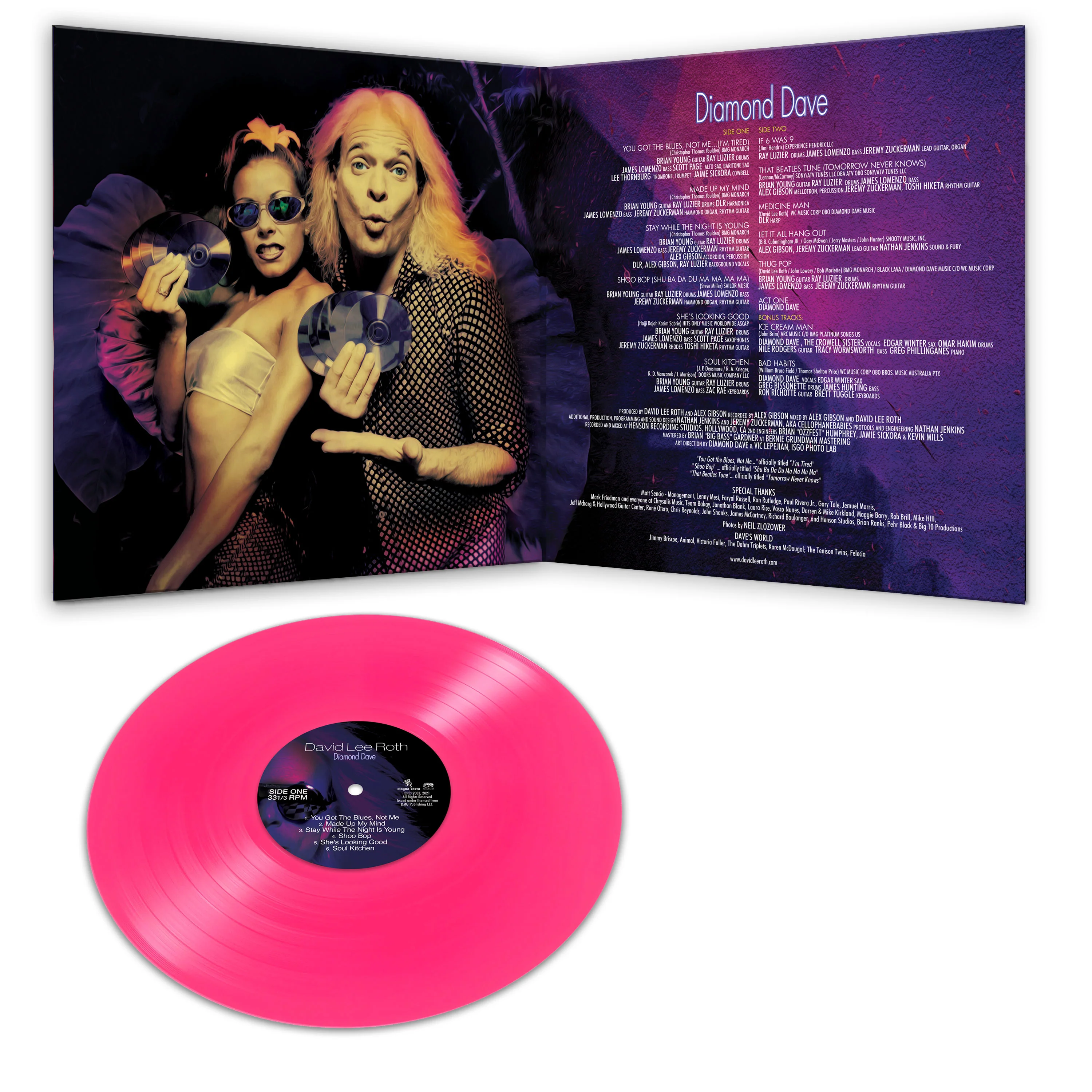 David Lee Roth - Diamond Dave (Limited Edition Pink Vinyl) - Image 3