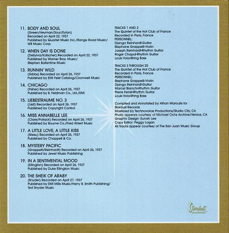 Django Reinhardt - Anthology 1934-1937 (CD) - Image 3