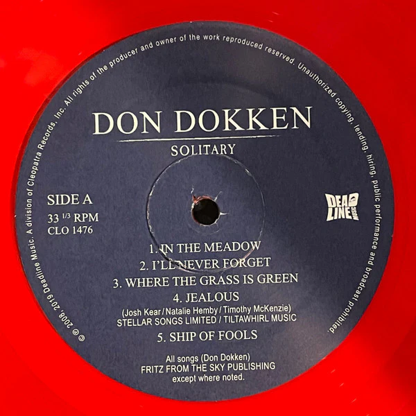 Don Dokken - Solitary (Limited Edition Red Vinyl) - Image 4