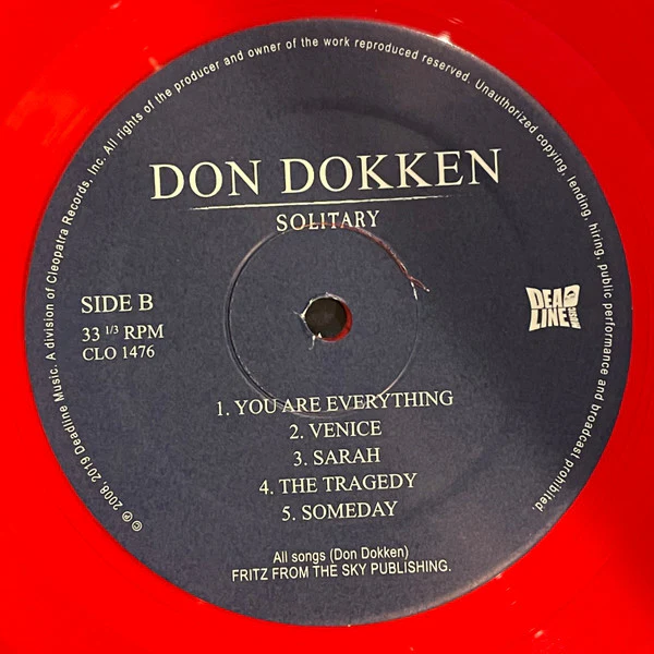 Don Dokken - Solitary (Limited Edition Red Vinyl) - Image 5