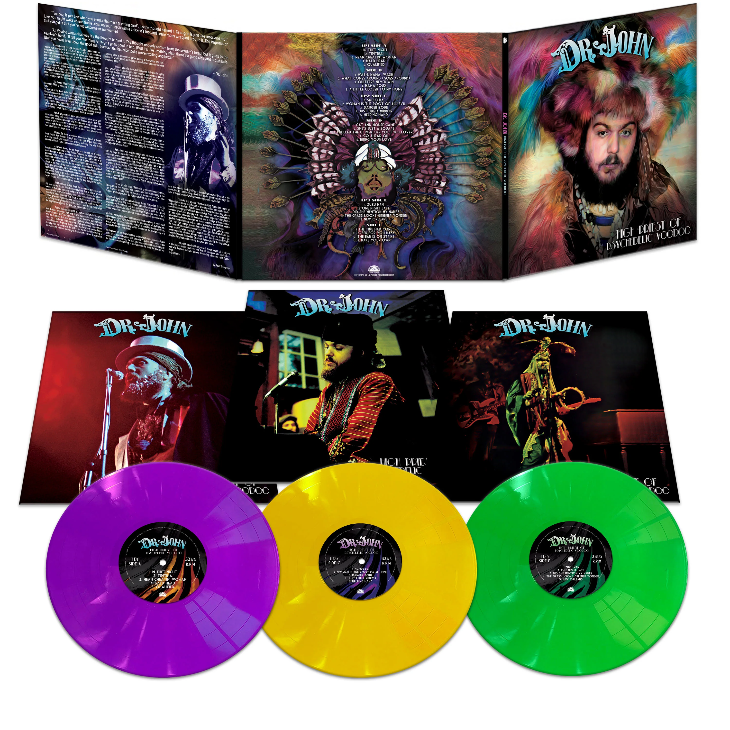 Dr. John - High Priest of Psychedelic Voodoo (Purple-Yellow-Green 3 Vinyl) - Image 3