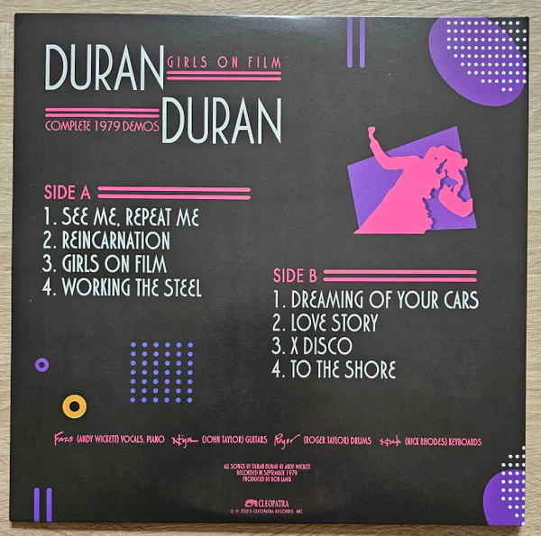 Duran Duran - Girls On Film - Complete 1979 Demos - Featuring Andy Wickett (Blue with Pink Spots Vinyl) - Image 6