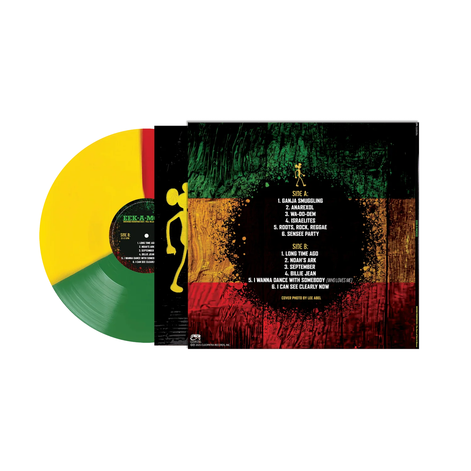 Eek-A-Mouse - Mouse-Terpieces: The Best of Eek-A-Mouse (Green/Red/Yellow Split Color Vinyl LP) - Image 2