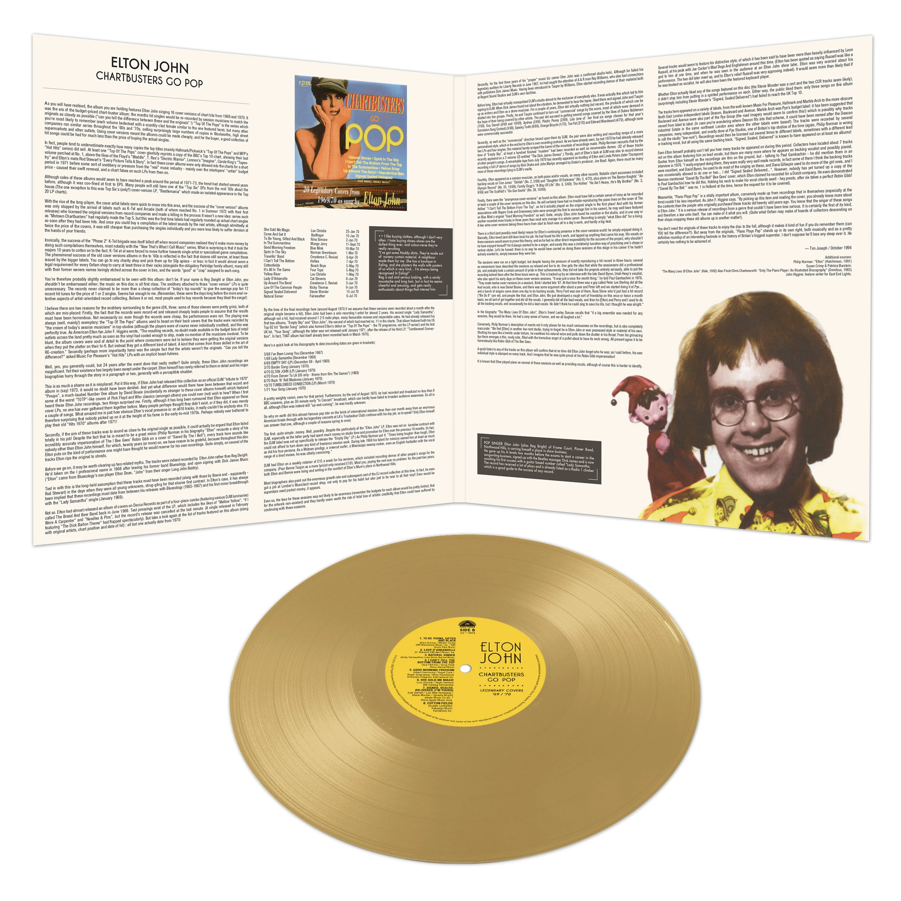 Elton John - Chartbusters Go Pop - Legendary Covers '69 - '70 (Gold Vinyl) - Image 3
