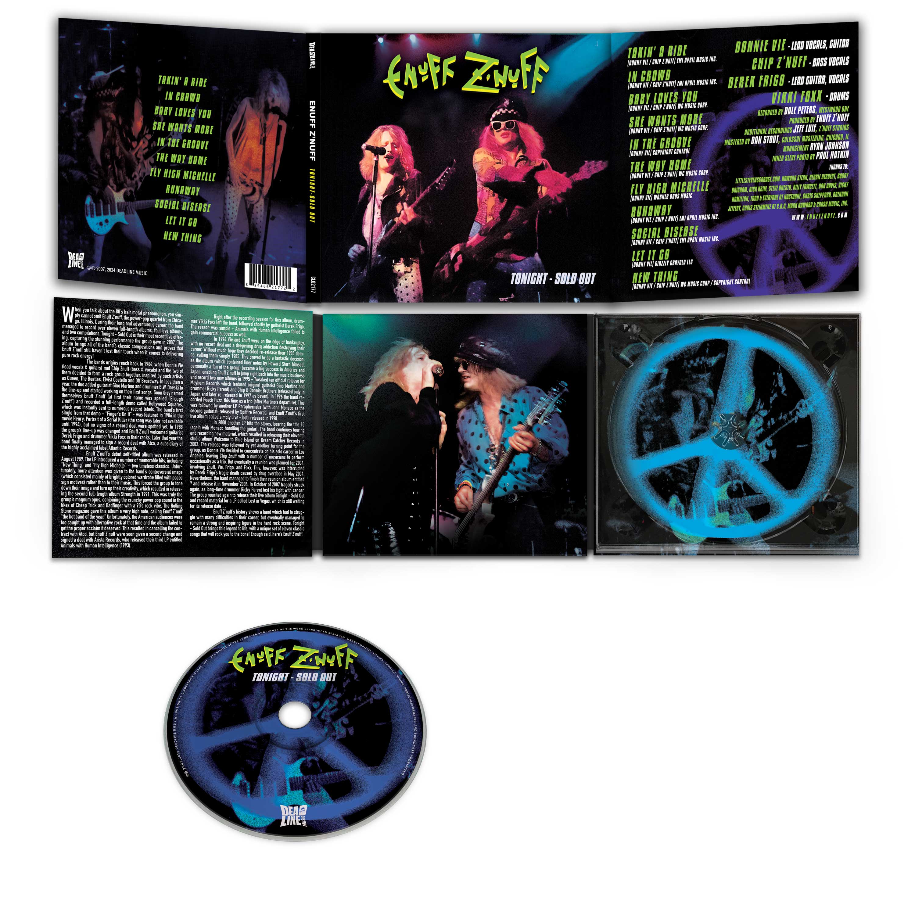Enuff Z'Nuff - Tonight - Sold Out (CD) - Image 3