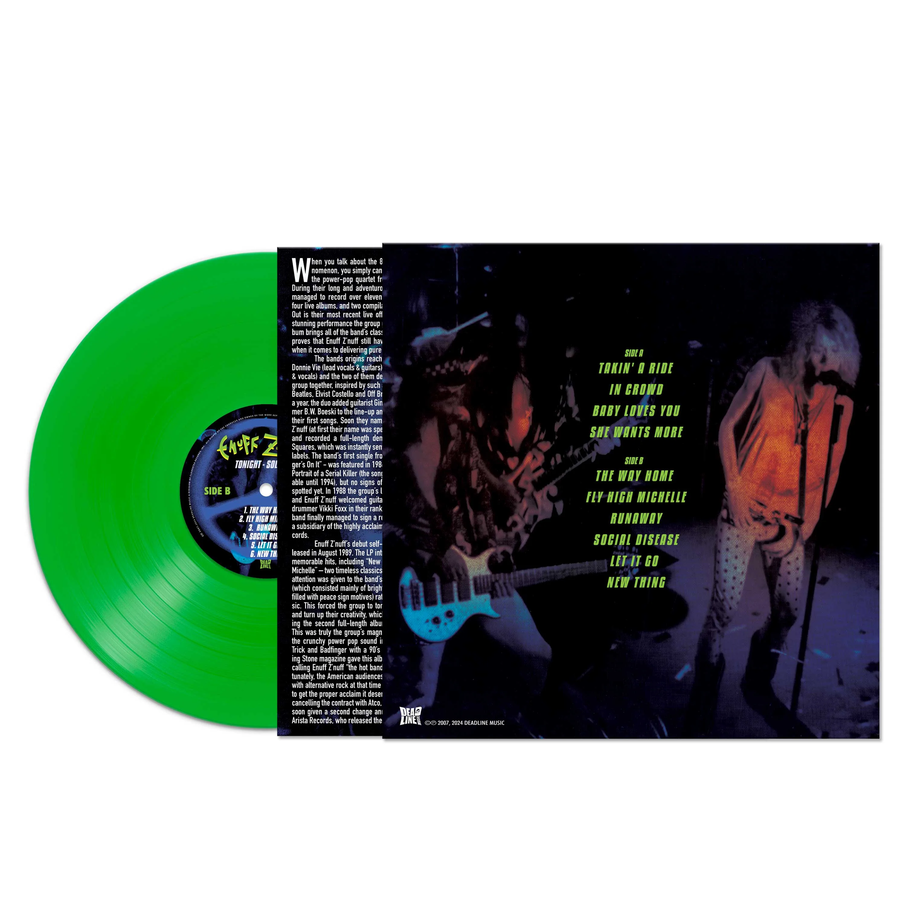 Enuff Z'Nuff - Tonight - Sold Out (Live) (Green Vinyl) - Image 2