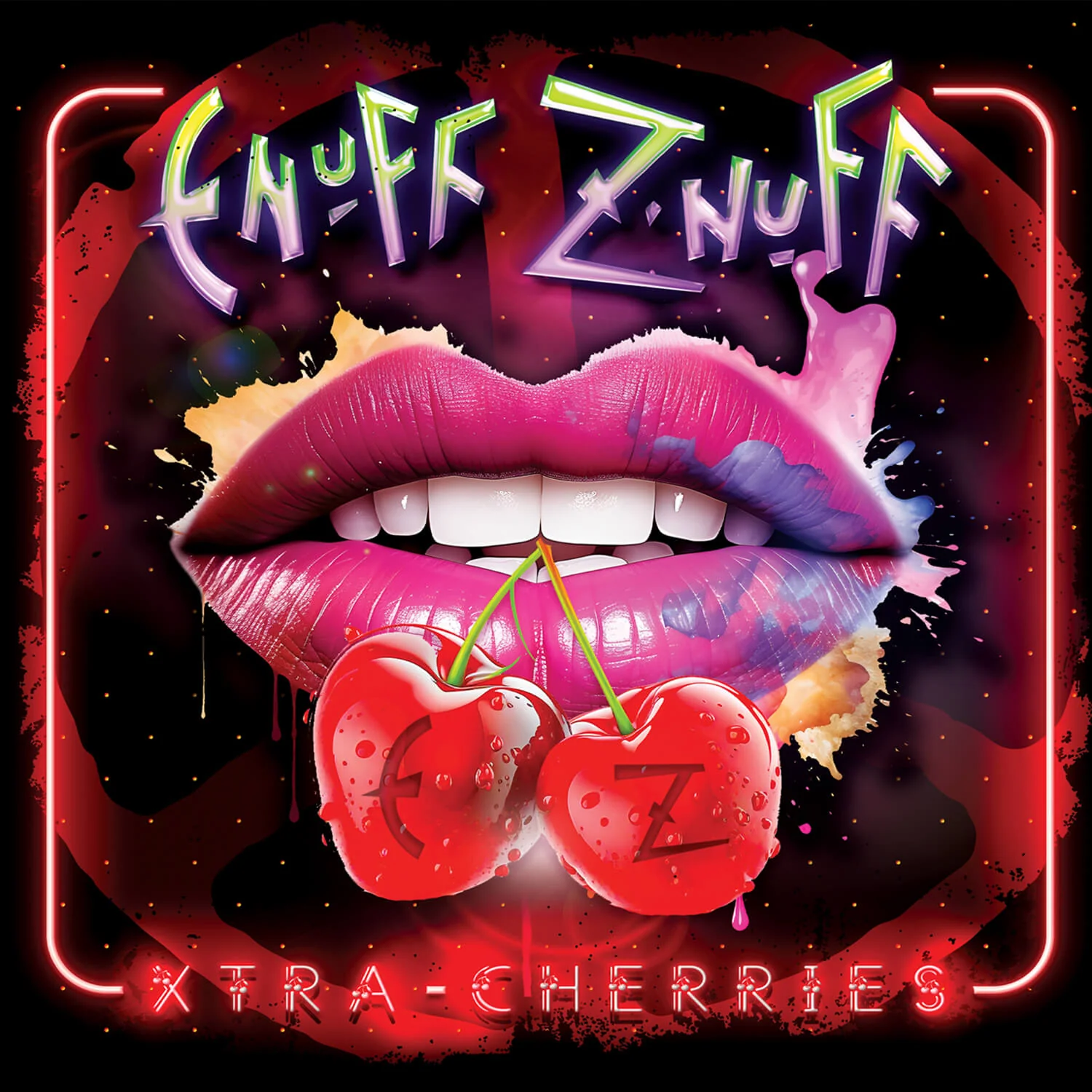 Enuff Z'nuff - Xtra Cherries (Black/Pink/Splatter Vinyl LP) - Image 3