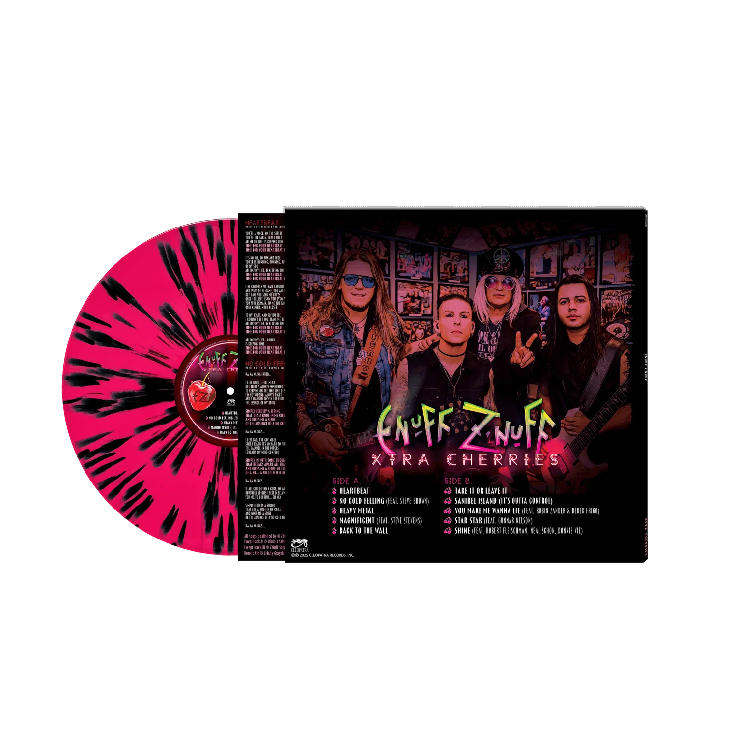 Enuff Z'nuff - Xtra Cherries (Black/Pink/White Splatter/Haze Vinyl LP) - Image 2